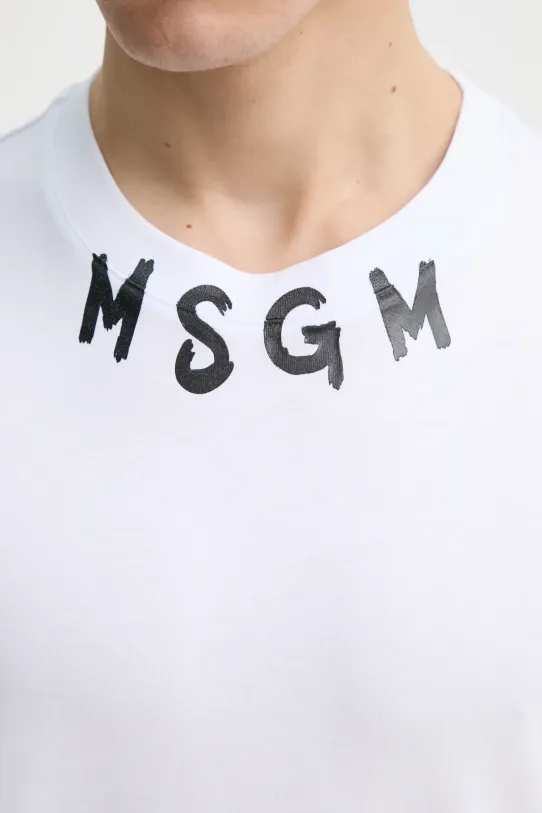 MSGM t-shirt bawełniany 3840MM102.257002 biały