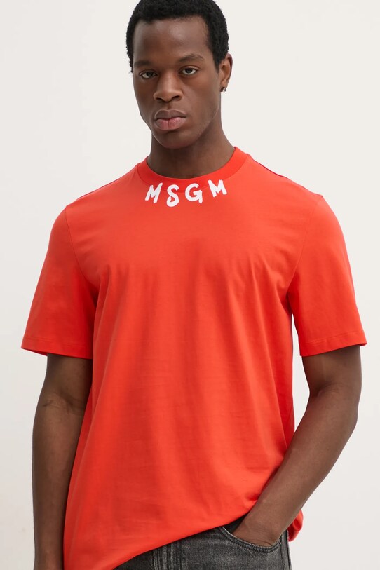 Хлопковая футболка MSGM оранжевый 3840MM102.257002