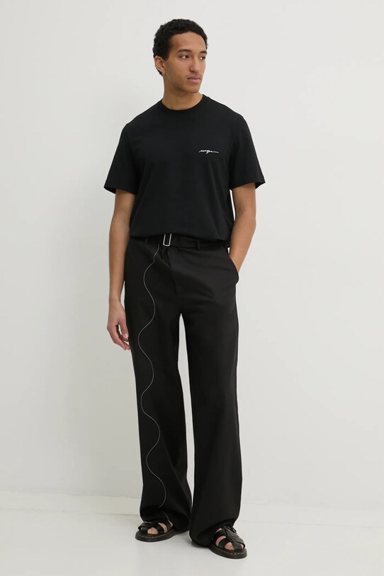 Бавовняна футболка MSGM 3840MM141.257002 чорний SS25