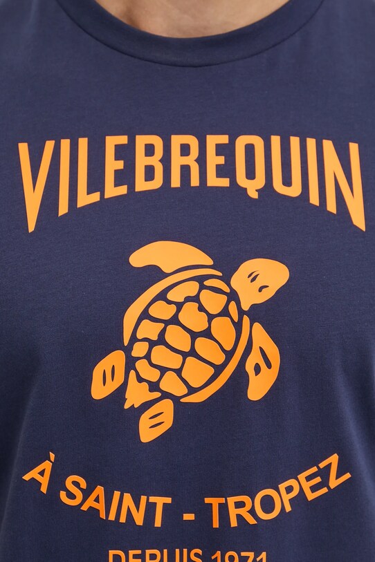 Vilebrequin tricou din bumbac PORTISOL bleumarin PTSB9001