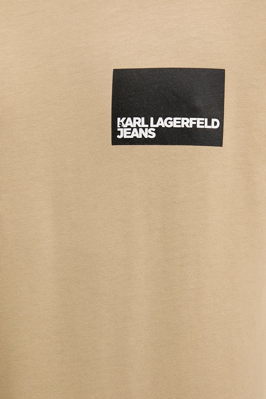 Bavlněné tričko Karl Lagerfeld Jeans A1M17001 béžová