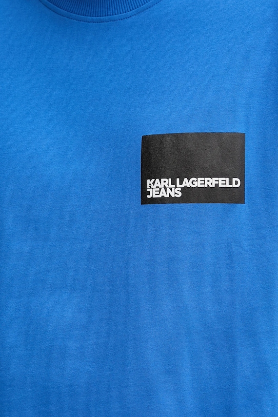 Bavlnené tričko Karl Lagerfeld Jeans modrá A1M17001
