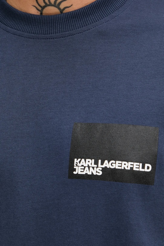 Karl Lagerfeld Jeans t-shirt bawełniany granatowy A1M17001