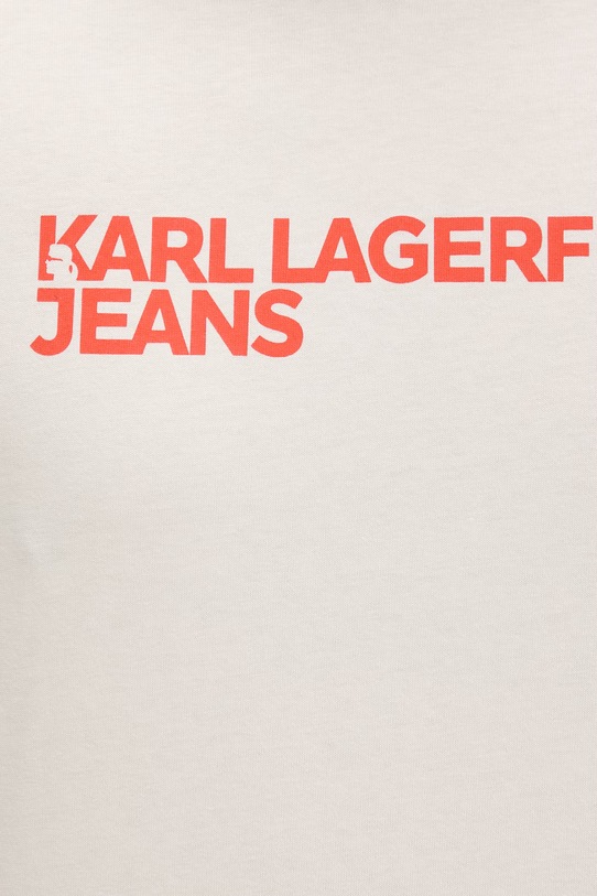 Karl Lagerfeld Jeans T-shirt męski bawełniany A1M17002 beżowy