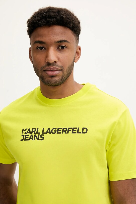 Bavlněné tričko Karl Lagerfeld Jeans zelená A1M17002