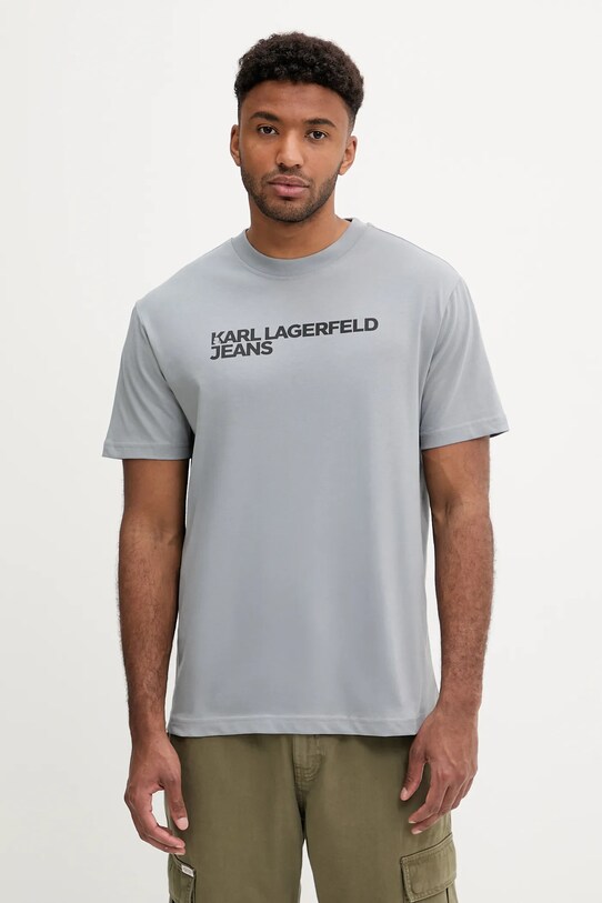 Karl Lagerfeld Jeans t-shirt bawełniany szary A1M17002
