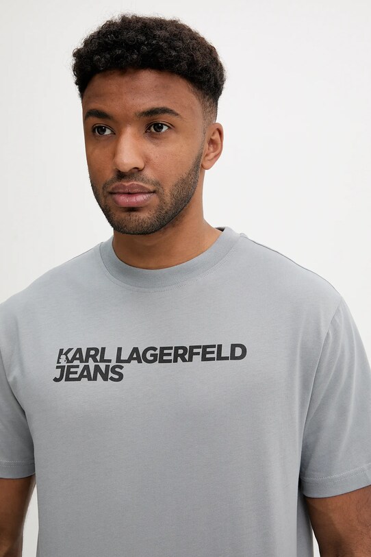 Karl Lagerfeld Jeans t-shirt bawełniany szary A1M17002