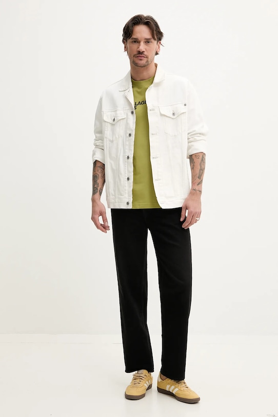 Karl Lagerfeld Jeans tricou din bumbac A1M17002 verde SS25