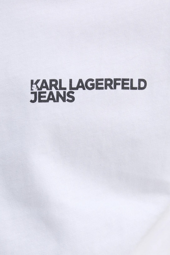 Bombažna kratka majica Karl Lagerfeld Jeans bela A1M17003