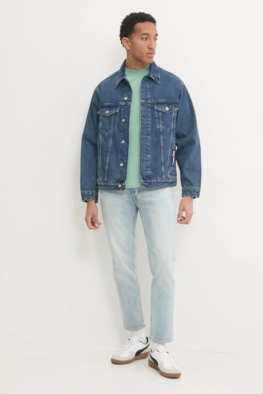Бавовняна футболка Karl Lagerfeld Jeans A1M17003 зелений SS25