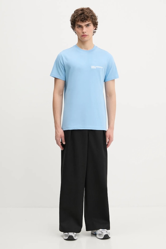Karl Lagerfeld Jeans t-shirt bawełniany A1M17003 niebieski SS25