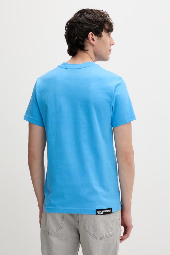 Odzież Karl Lagerfeld Jeans t-shirt męski bawełniany A1M17003 niebieski