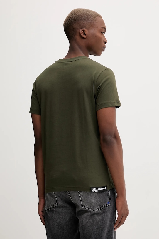 Odzież Karl Lagerfeld Jeans t-shirt bawełniany A1M17003 zielony