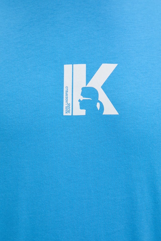Karl Lagerfeld Jeans t-shirt męski bawełniany A1M17044 niebieski