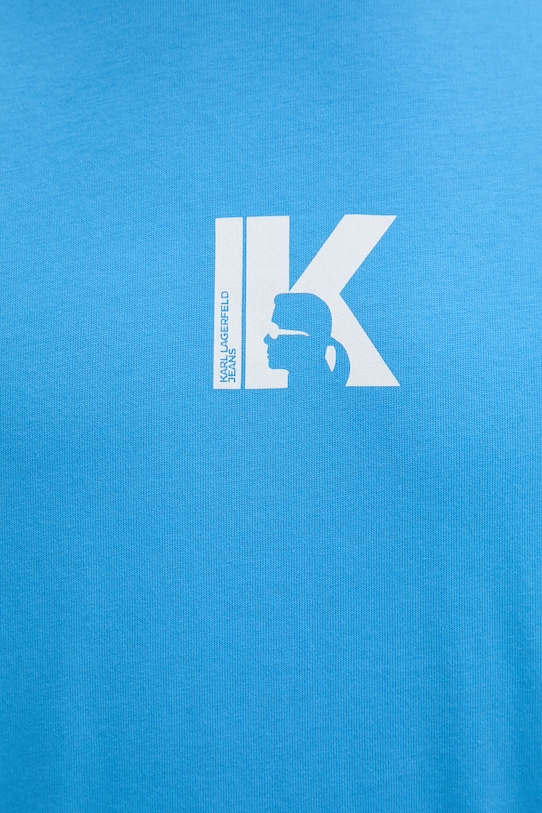 Karl Lagerfeld Jeans t-shirt męski bawełniany A1M17044 niebieski