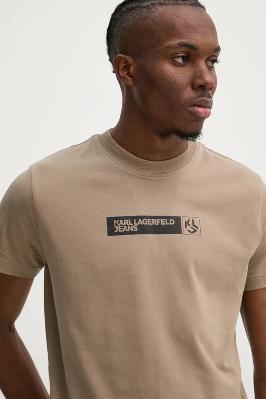 Tričko Karl Lagerfeld Jeans béžová A1M17112
