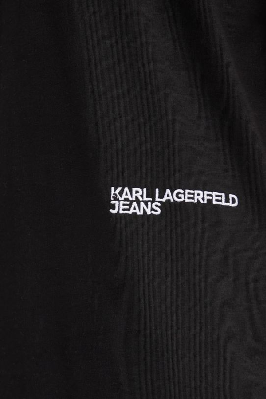 Хлопковая футболка Karl Lagerfeld Jeans A1M17113 чёрный