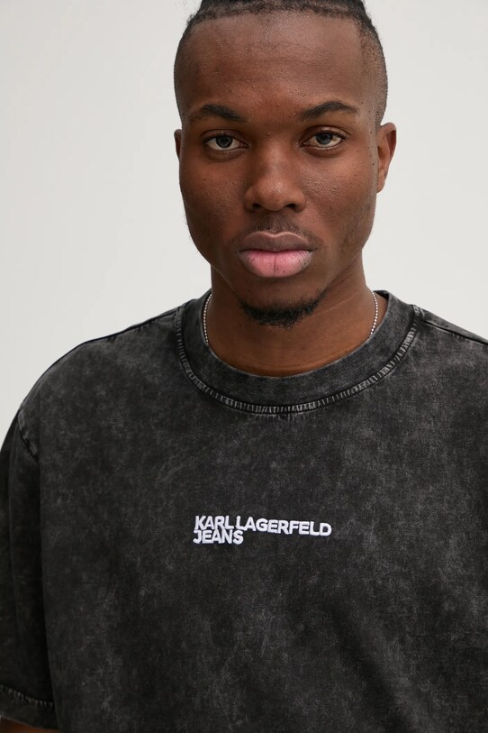 Karl Lagerfeld Jeans tricou din bumbac gri A1M17047