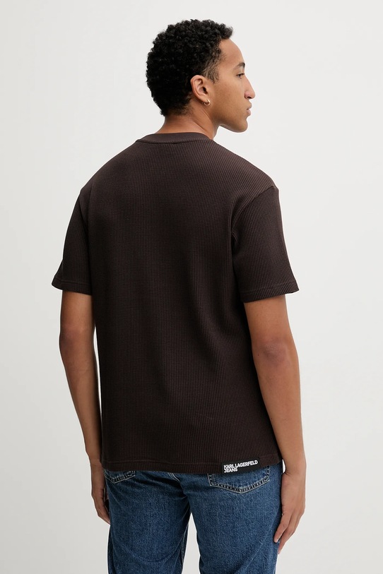 Îmbrăcăminte Karl Lagerfeld Jeans tricou din bumbac A1M17049 maro