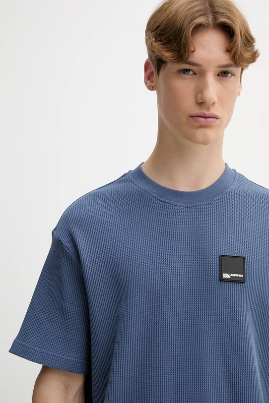 Karl Lagerfeld Jeans t-shirt in cotone blu A1M17049