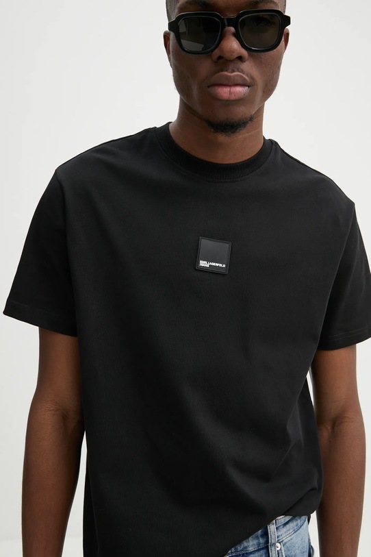 Karl Lagerfeld Jeans t-shirt bawełniany czarny A1M17011