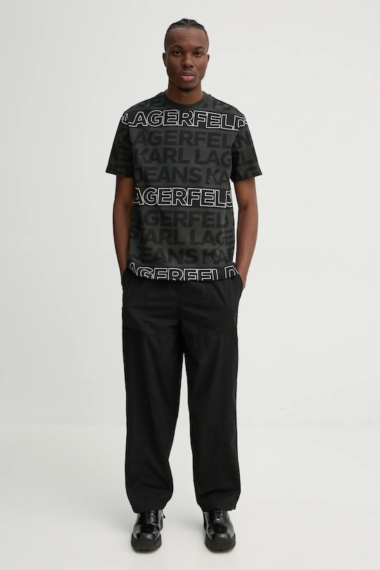 Bavlněné tričko Karl Lagerfeld Jeans A1M17114 černá SS25
