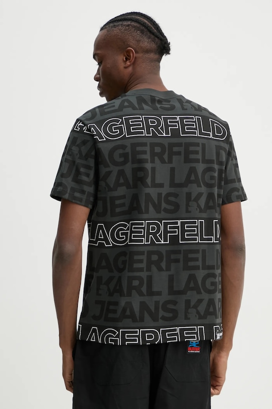 Oblečení Bavlněné tričko Karl Lagerfeld Jeans A1M17114 černá