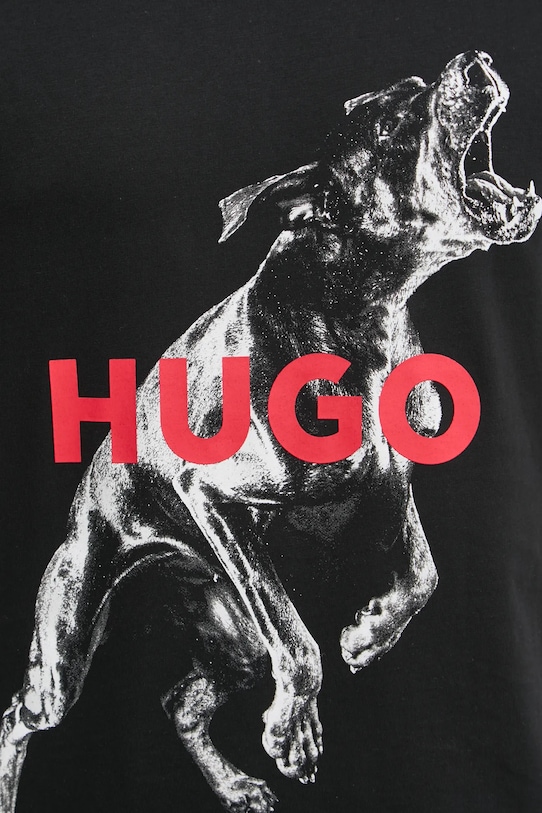 HUGO t-shirt bawełniany 50530607 czarny