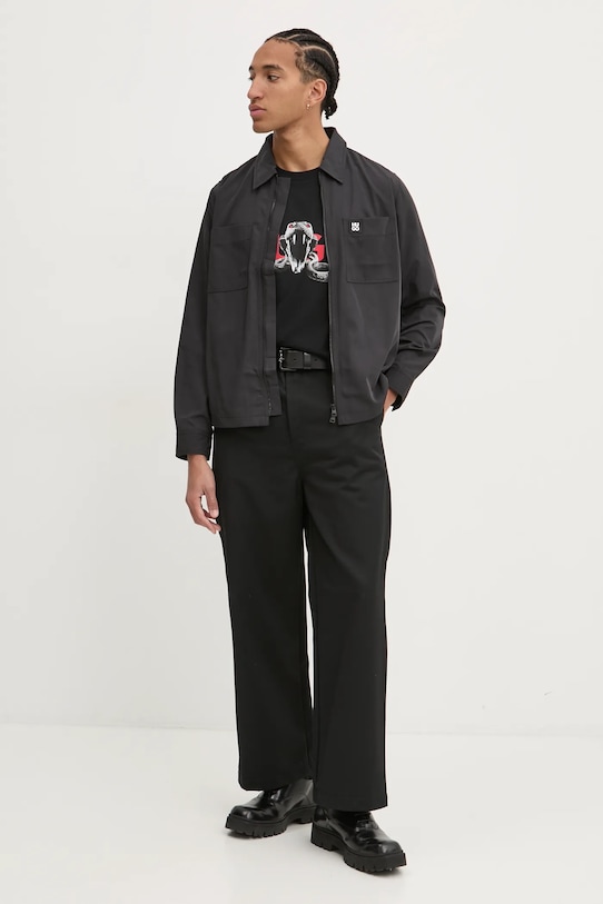 HUGO t-shirt bawełniany 50530607 czarny SS25