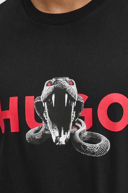 HUGO t-shirt bawełniany 50530607 czarny