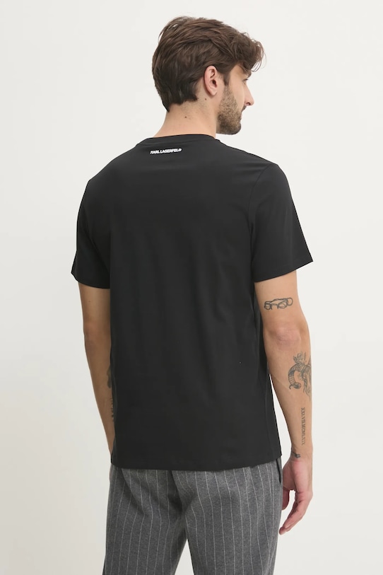 Îmbrăcăminte Karl Lagerfeld tricou din bumbac A1M44013 negru