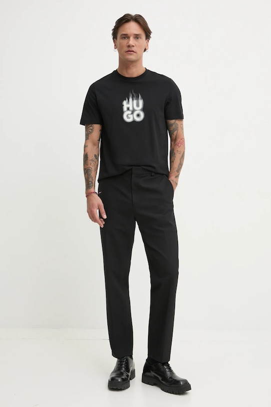 Тениска HUGO 50535363 черен SS25