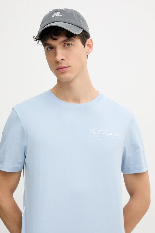 Karl Lagerfeld tricou din bumbac albastru A1M44017
