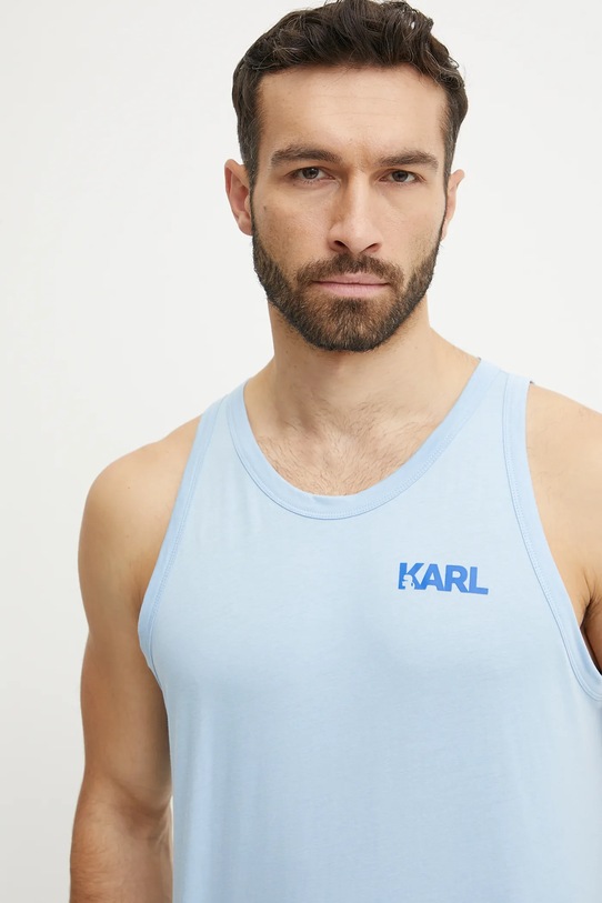 Îmbrăcăminte Karl Lagerfeld tricou din bumbac A1M46069 albastru