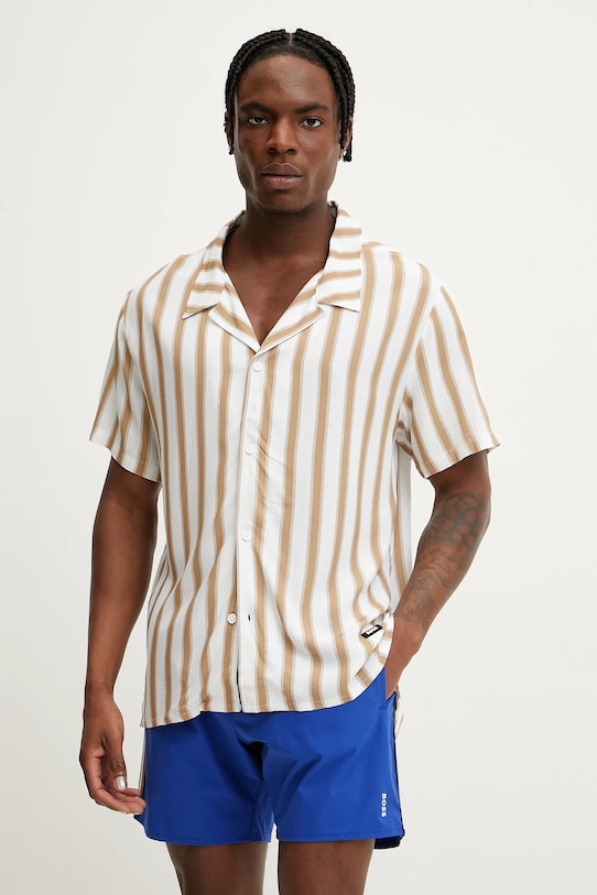 BOSS cămașă Beach Shirt bej 50535793