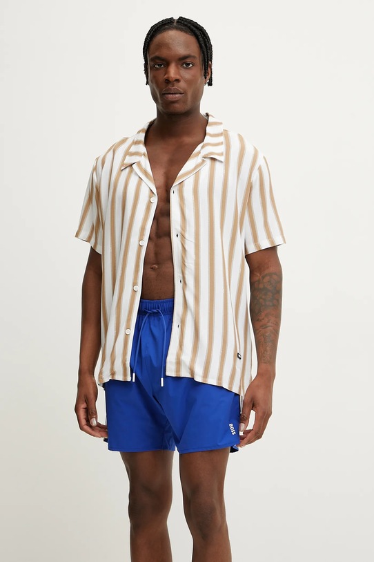 BOSS cămașă Beach Shirt 50535793 bej AW25