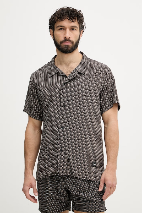 BOSS plážová košeľa pánska Beach Shirt čierna 50535793