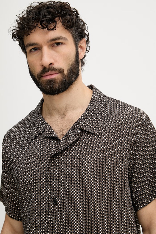 BOSS plážová košeľa pánska Beach Shirt čierna 50535793