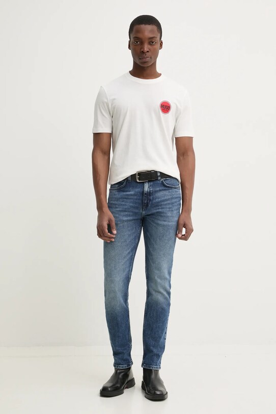 HUGO t-shirt bawełniany 50530641 biały SS25