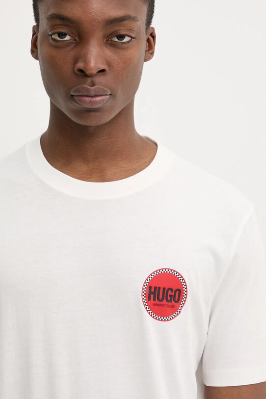 HUGO t-shirt bawełniany biały 50530641