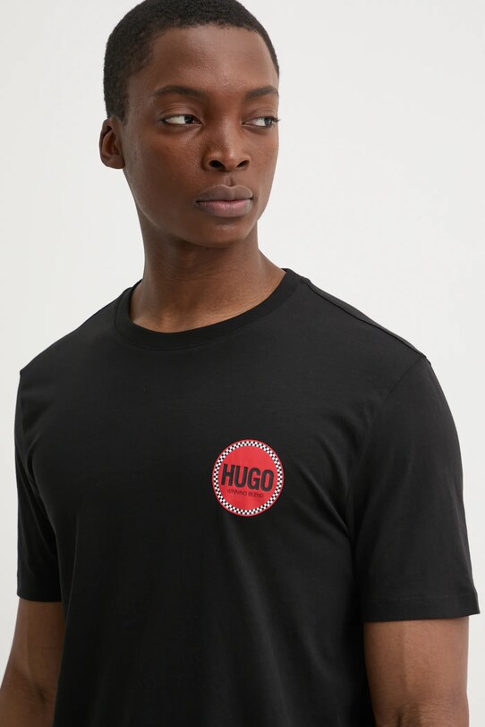 HUGO tricou din bumbac negru 50530641