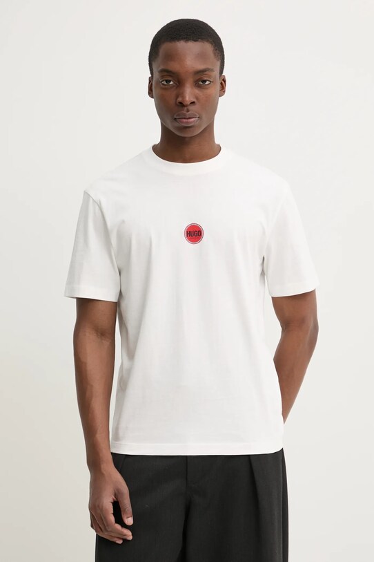 Odzież HUGO t-shirt bawełniany 50530647 biały