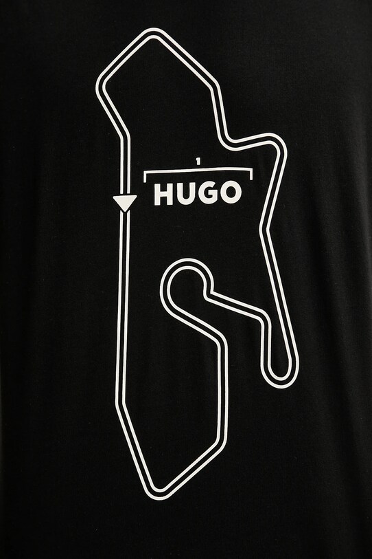 Бавовняна футболка HUGO 50531757 чорний
