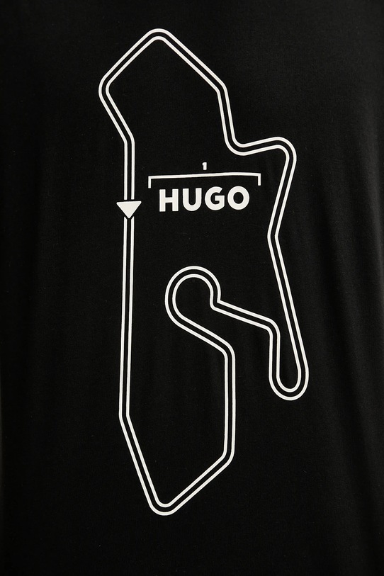 Bavlnené tričko HUGO 50531757 čierna