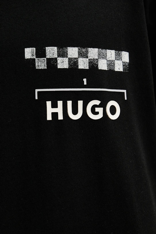 Bavlnené tričko HUGO 50531758 čierna