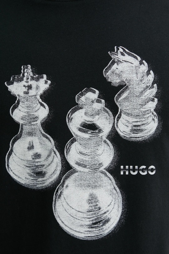 Bavlnené tričko HUGO 50532918 čierna