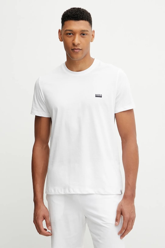 BOSS tricou din bumbac uni alb 50531401