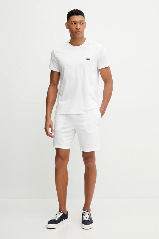 BOSS tricou din bumbac 50531401 alb SS25