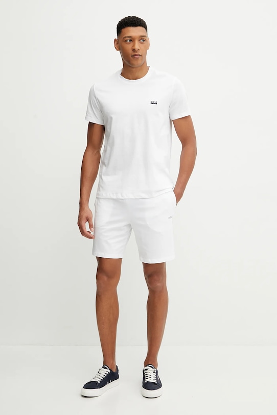 Bombažna kratka majica BOSS T-ShirtRN 365 50531401 bela AW25