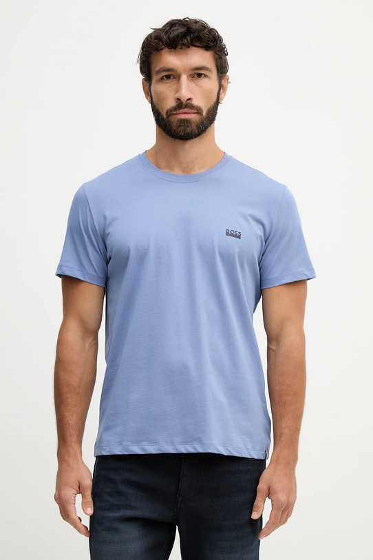 BOSS t-shirt bawełniany niebieski 50531401